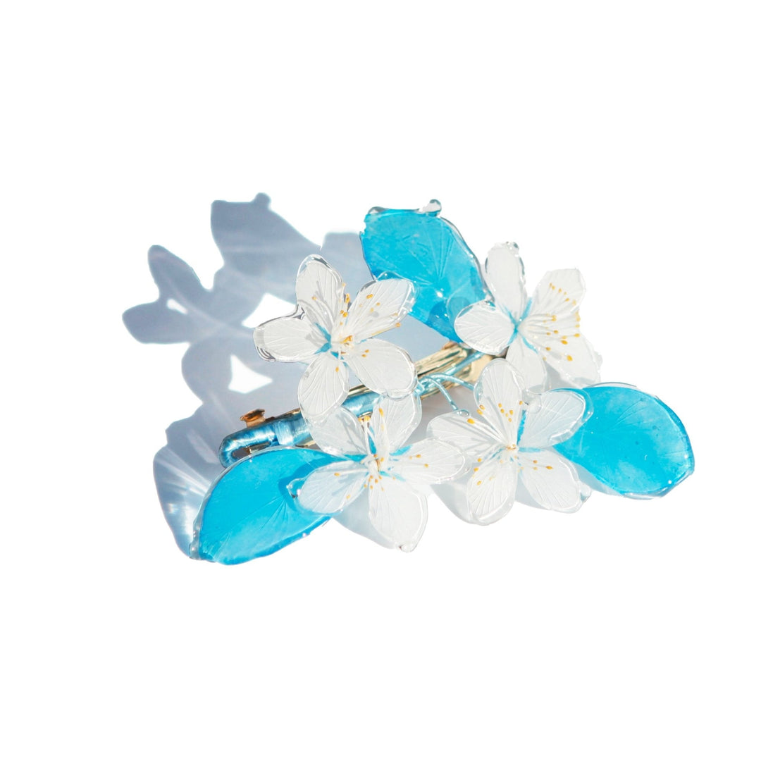 Translucent Jasmine Flower Hair Clip/ Final Sale