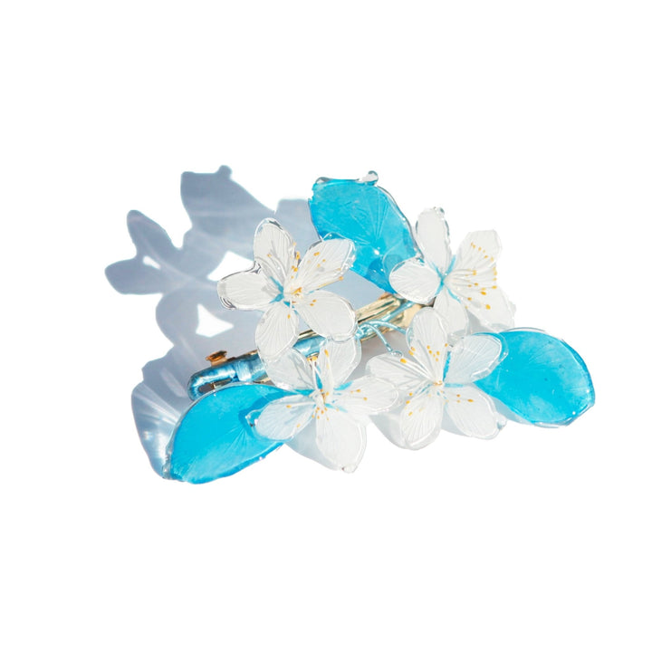 Translucent Jasmine Flower Hair Clip/ Final Sale