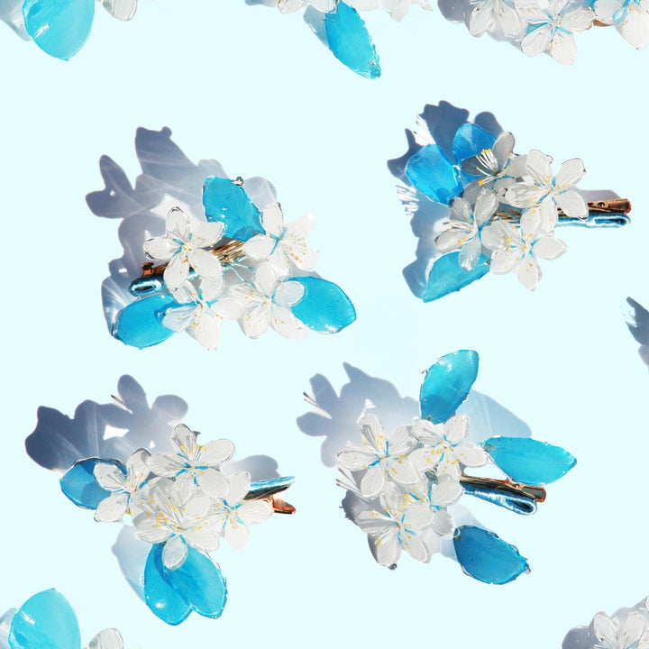 Translucent Jasmine Flower Hair Clip/ Final Sale