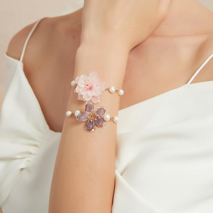 Translucent Peach Cherry Bracelet