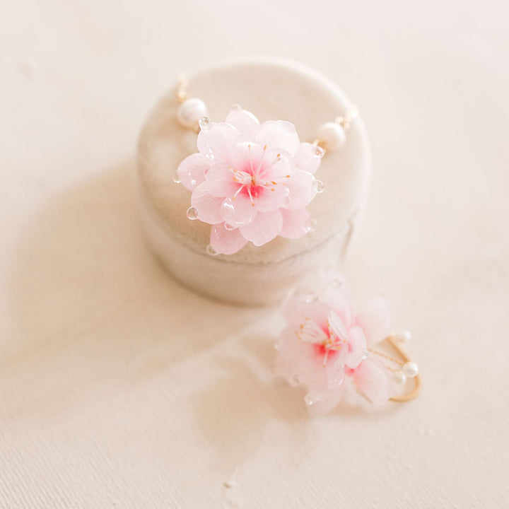 Translucent Peach Cherry Bracelet