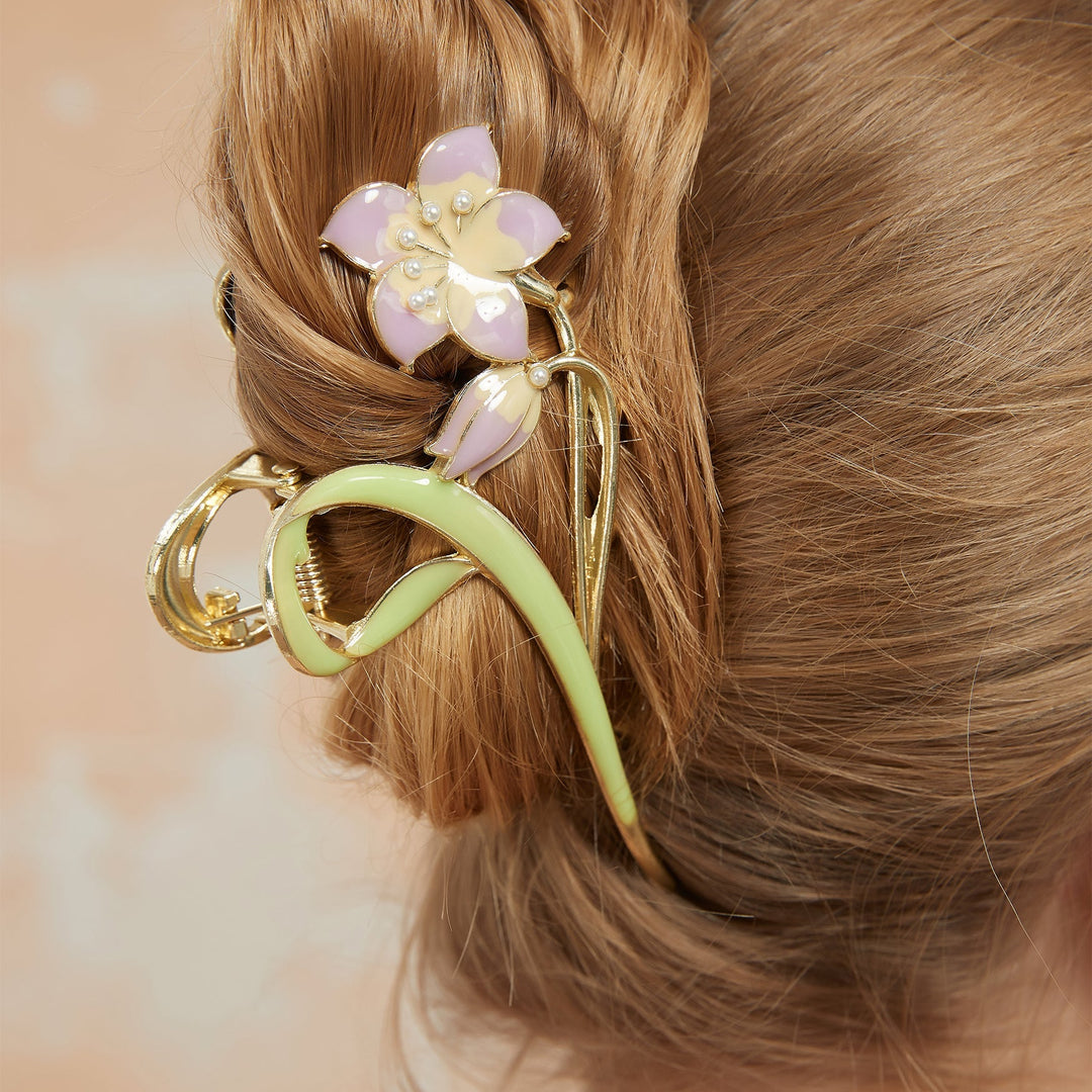 Tulpen-Blumengarten-Haarklammer