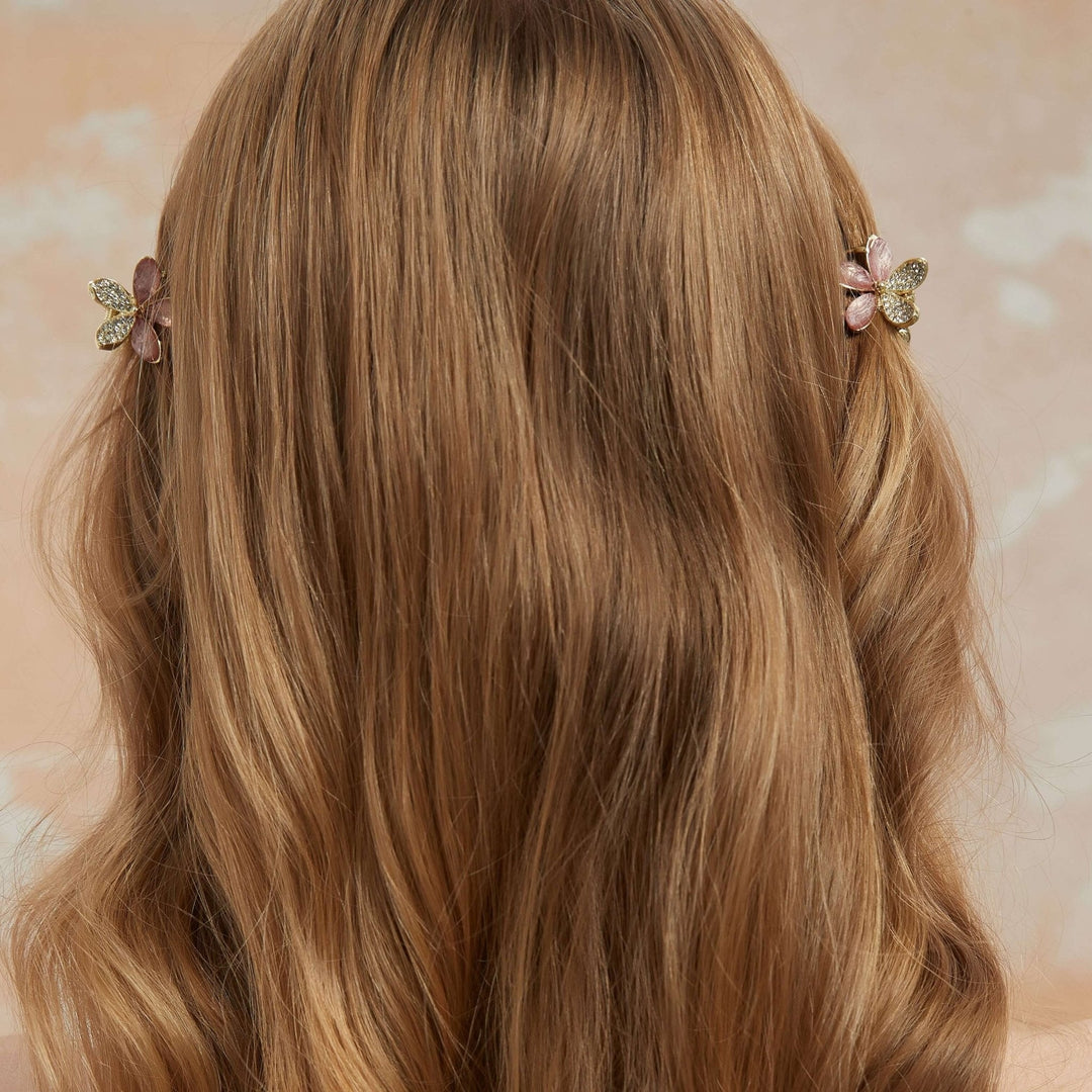 Two-color Cherry Blossom Hair Claw (Mini-4 piece)/ Final Sale