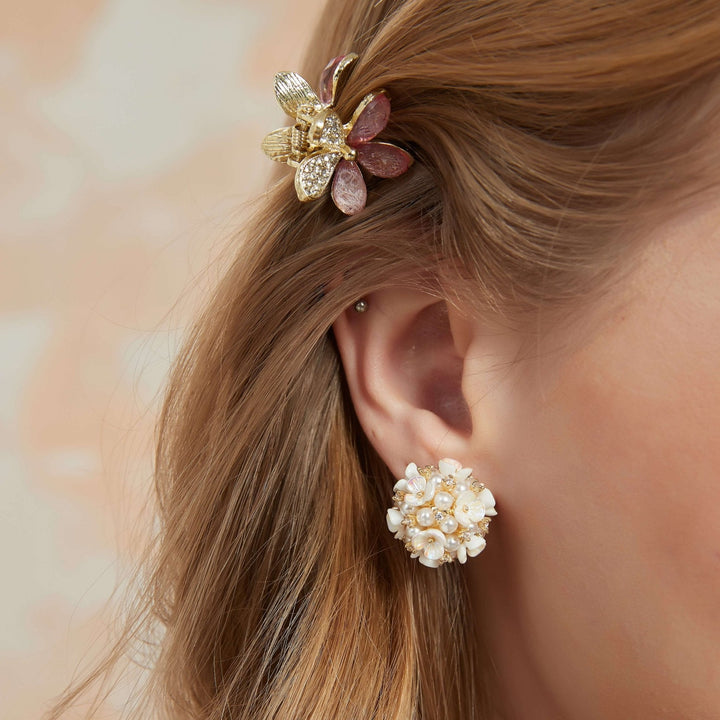 Two-color Cherry Blossom Hair Claw (Mini-4 piece)/ Final Sale