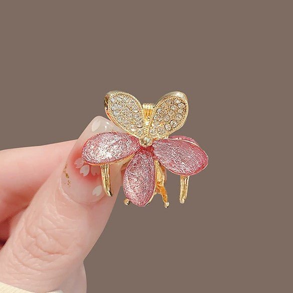 Two-color Cherry Blossom Hair Claw (Mini-4 piece)/ Final Sale