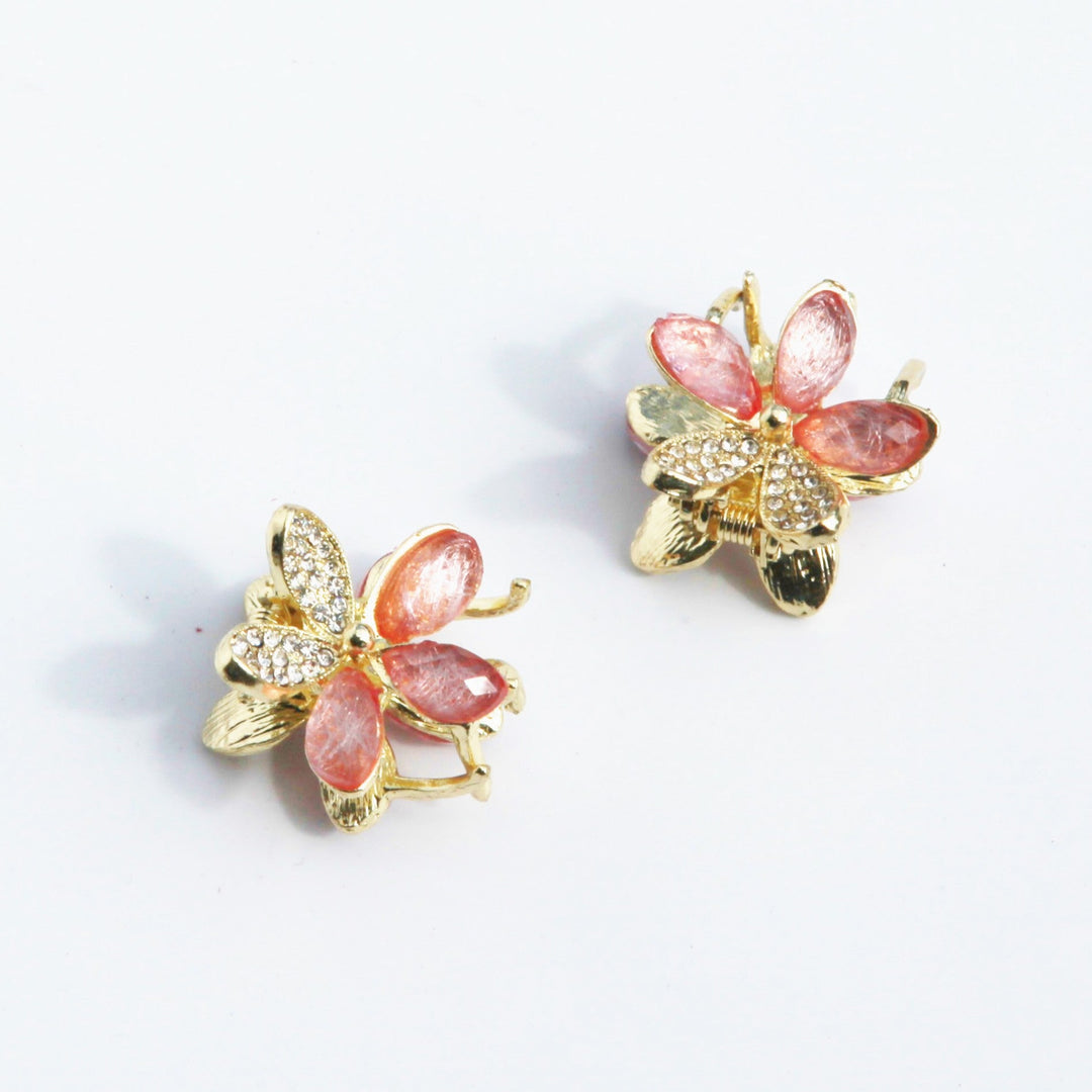 Two-color Cherry Blossom Hair Claw (Mini-4 piece)/ Final Sale