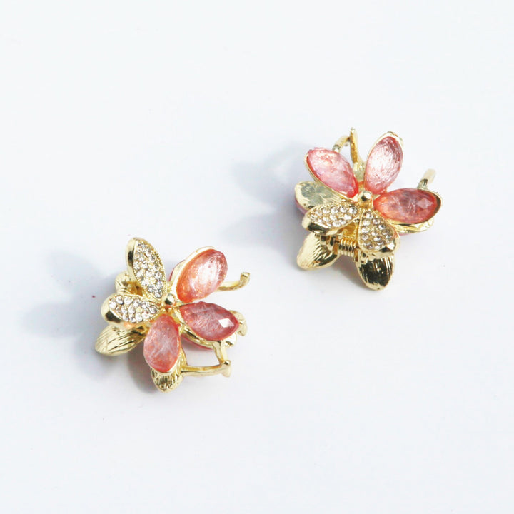 Two-color Cherry Blossom Hair Claw (Mini-4 piece)/ Final Sale