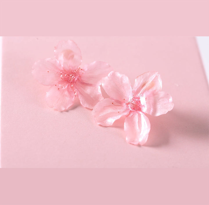 Yamazakura Japanische Kirschblüten-Ohrringe