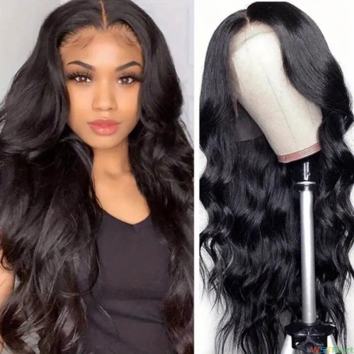 Full Lace Body Wave Human Hair Wigs Fro Women 10-22 Inch Glueless Human Hair Wigs Natural Color