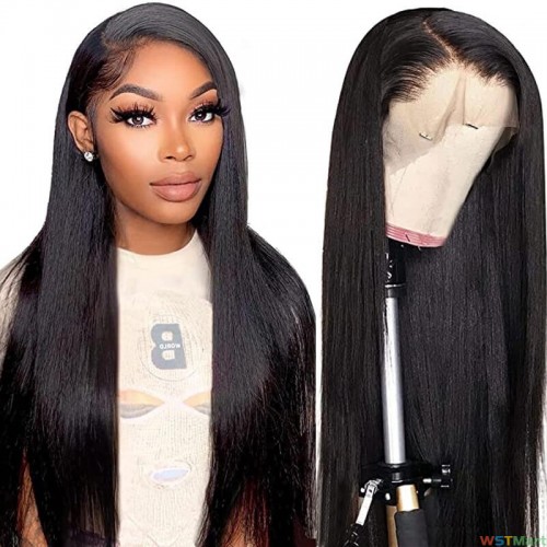 eulluir  STRAIGHT HUMAN HAIR WIGS13X4 TRANSPARENT FRONTAL WIG |UNDETECTABLE LACE