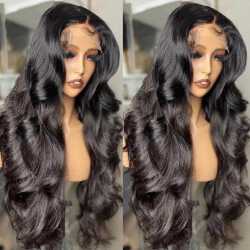 360 Lace Frontal Wig Brazilian Body Wave Virgin Human Hair Wigs Breathable Lace Wig