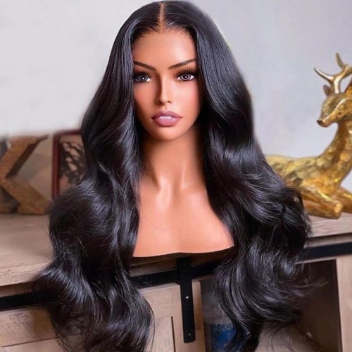 Transparent Body Wave HD Lace Frontal Wigs 13x4 Human Hair HD Melted Lace Wig 180% Density
