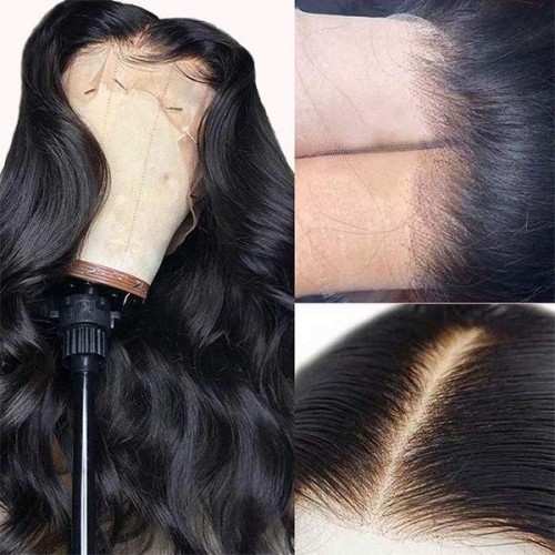 28 inch Thick From Top To End 250% Body Wave Density Wig 13X4 Transparent Lace Frontal Wig