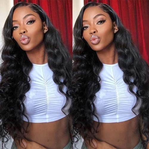 Nuiee13x4 HD Lace Body Wave Glueless Wigs Pre Plucked 150% Density Undetectable Lace Wigs Invisible Hairline With Baby Hair Around