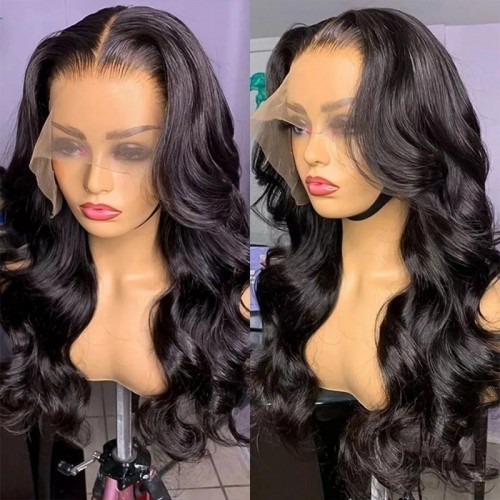 Nuiee Hair Dark Metallic Blue Color Wig Body Wave 13x4 Lace Front Wig Human Hair Wigs For Women Flash Sale