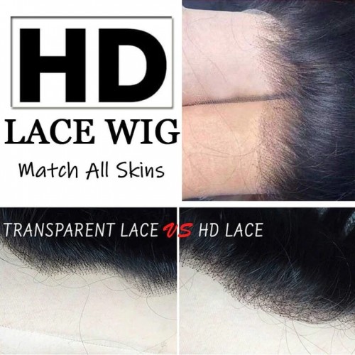 Nuiee 13x6 HD Lace Closure Wigs Beginner Friendly Straight Glueless Wig Human Hair