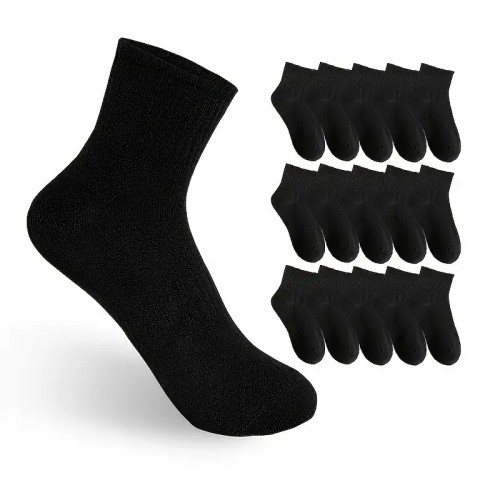 16 Pairs Solid Short Socks, Comfy & Breathable All-match Casual Socks, Women's Stockings & Hosiery