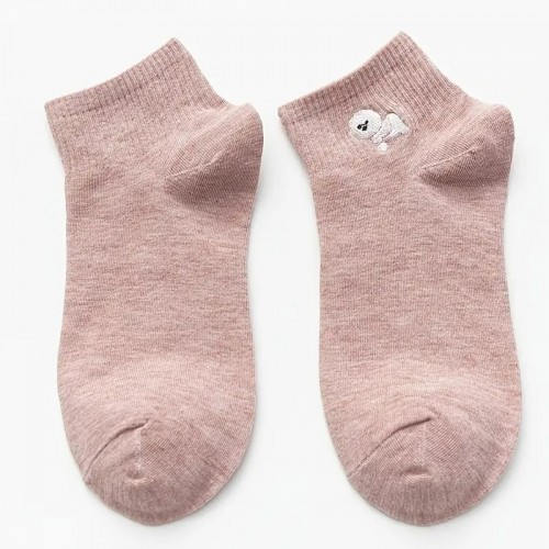 10 Pairs Women Sock Cotton Socks Women's Cute Animal Embroidered Socks Ankle Socks Boat Socks Low Cut Ankle Socks Cotton