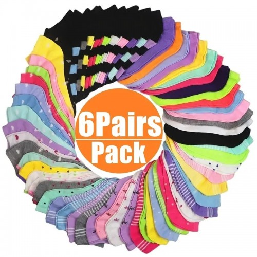 [5 Pairs] Comfy Ankle Socks, Teddy Bear Pattern Ankle Sock Pack, Women's Stockings & Hosiery