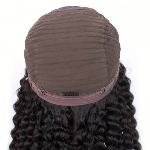 Curly Lace Front Wig Human Hair 4x4 Lace Closure Wigs Virgin Hair Brazilian Kinky Curly Lace Front Wigs For Women Pre Plucked With Baby Hair 150% Density