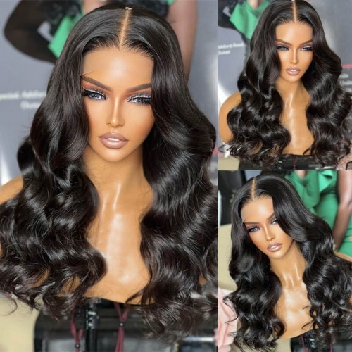 Nuiee 5x5 13x4 HD Lace Wig With Bangs