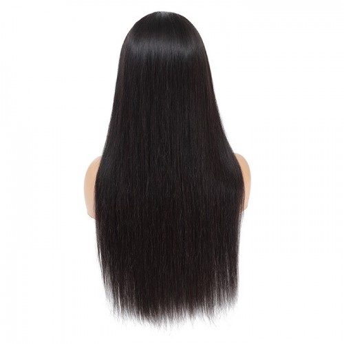V Part/Thin Part Straight Wig Human Hair Glueless Wigs For Beginner