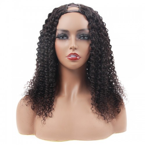 Lush Locks HAIR New Arrival Upart Wig , Natural Black Kinky Curly Wigs_Wigs, Lace Front, Human Hair