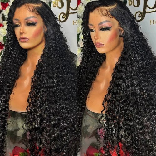 CurlyMe Kinky Curly V Part Wig Human Hair Glueless No Lace Wig Same As Thin Part_V Part Wigs