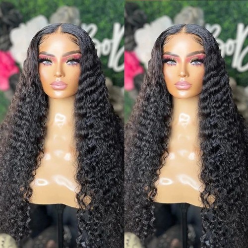 Water Wave 360 Lace Front Human Hair Wigs For Black Women_nadula_luvmehair