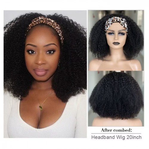 Afro Kinky Curly Headband Wig | Amacharii Hair