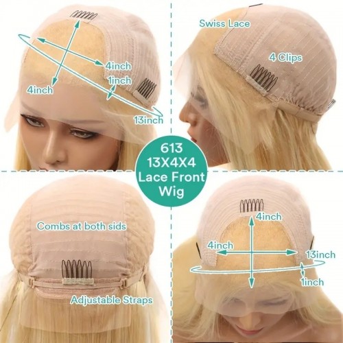 613 HD Lace Frontal Wig Body Wave Transparent 13x4 Lace Front Human Hair Wigs Pre Plucked Lace Closure Human Hair Wigs For Women