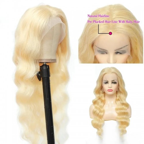 150% Density Body Wave 13x4 Lace Front Human Hair Wigs 613 Blonde Brazilian Lace Frontal Human Hair Wigs