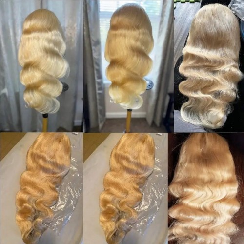 150% Density Body Wave 13x4 Lace Front Human Hair Wigs 613 Blonde Brazilian Lace Frontal Human Hair Wigs