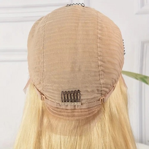 613 Blonde Straight Hair Wigs 13*4 Lace Front Human Hair Wigs For Women Girls Brazilian Remy Human Hair Wigs 16-30 Inch