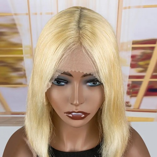 613 Blonde T Part Lace Front Human Hair Wigs Straight Lace Front Hair Wigs For Women Brazilian Human Hair Wigs 150 180 Density