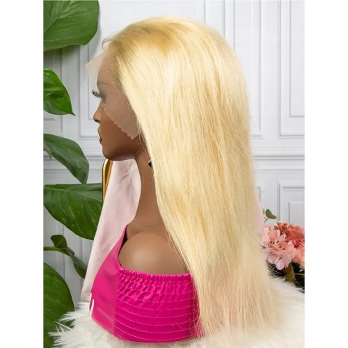 150% Straight Lace Front Wig Human Hair Blonde Lace Front Wigs 13x4 HD Lace Brazilian Virgin Hair For Women Pre Plucked With Baby Hair