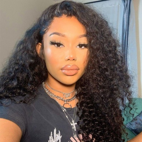 360 Lace Wig Deep Curly Hair Pre Plucked Wigs 360 Frontal Wigs