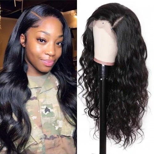180% Density Pre-plucked Body Wave Hair 360 Lace Frontal Wig Human Hair