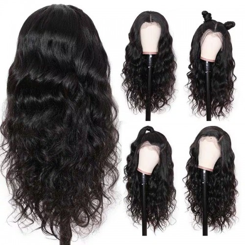 180% Density Pre-plucked Body Wave Hair 360 Lace Frontal Wig Human Hair