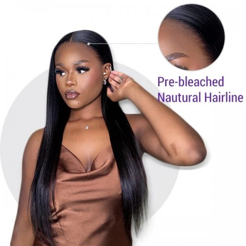 360 Lace Pre-Plucked Long Wig 100% Human Hair (Body Wave / Straight)