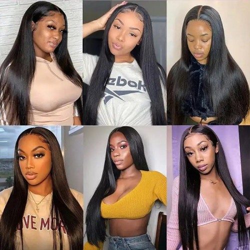 Straight 360 HD Lace Wigs Undetectable Lace Wigs With Natural Hairline Human Hair Wigs