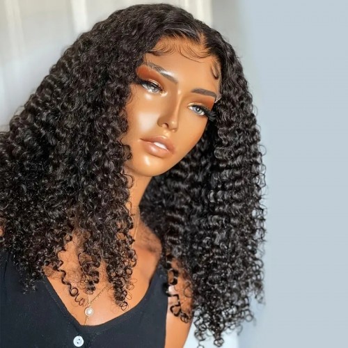 150%13x4 Lace Front Wigs Human Hair For Women Bob Deep Curly Wave Frontal Curly Lace Wigs Pre Plucked With Baby Hair@dashaedadoll