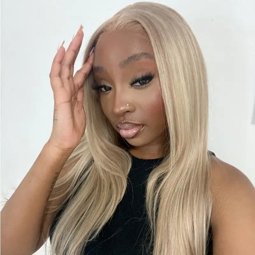 IAMSHERIKSB  Hottest Long Highlight #P18/613 Blonde Straight Human Hair Wigs Blonde Hair With Highlights