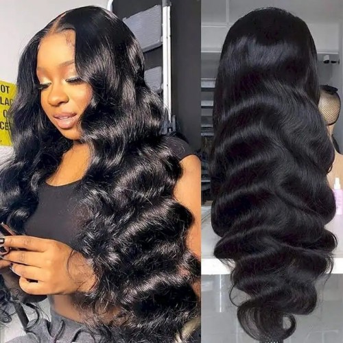 IAMSHERIKSB Hair Body Wave Wear & Go Glueless 6x4 Lace Closure Wig Pre Cut Lace with Natural Hairline Beginner Friendly