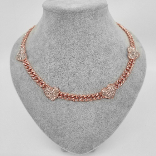 Rose gold  with 4 hearts