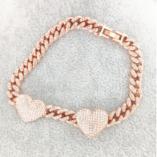 Rose gold  with 2 hearts