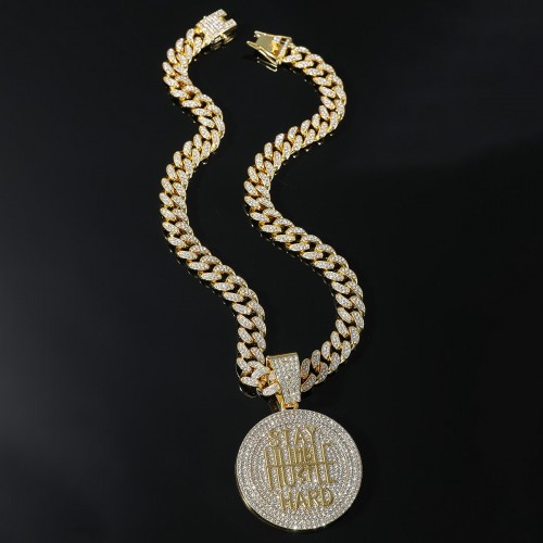 Gold (STAY HARD) - with 50cm Cuban chain
