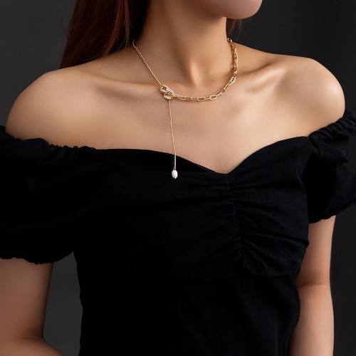 NZ1125-KC Gold Bao color+design clavicle chain
