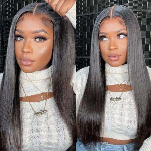 Glueless Invisible HD Lace Straight 13x4 Lace Front Wig 5x5 Lace Human Hair Wigs