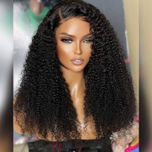 Glueless Invisible HD Lace Afro Kinky Curly 13x4 Lace Front Wig 5x5 Lace Human Hair Wigs